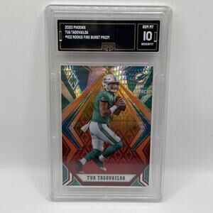 2020 Panini Phoenix Tua Tagovailoa Fire Burst Rookie #102 Graded 10 Gem Mint